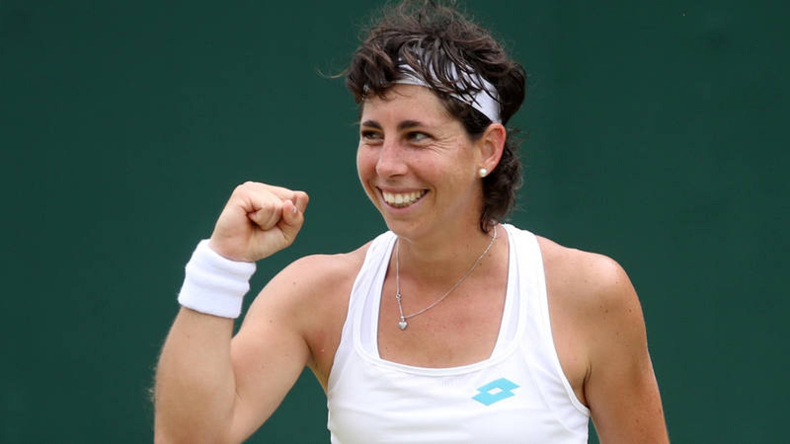 Carla Suárez celebra su victoria