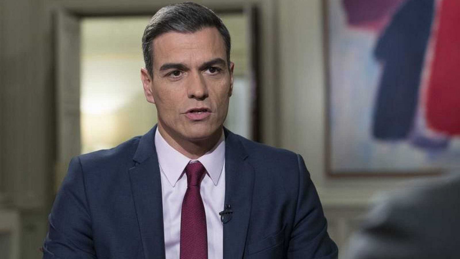 El presidente del Gobierno en funciones, Pedro Sánchez, entrevistado en TVE.