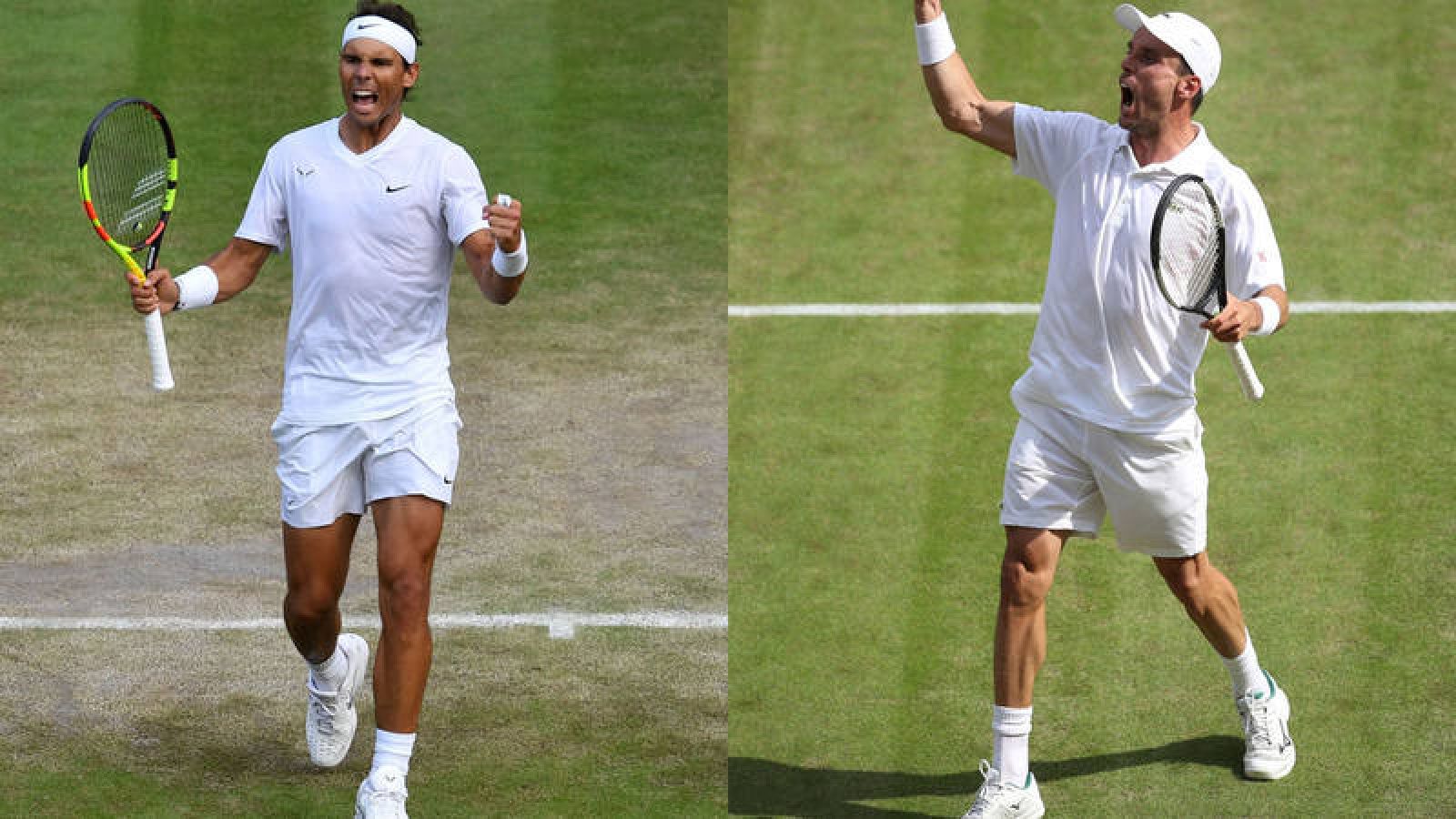 Nadal (i) y Bautista, en Wimbledon 