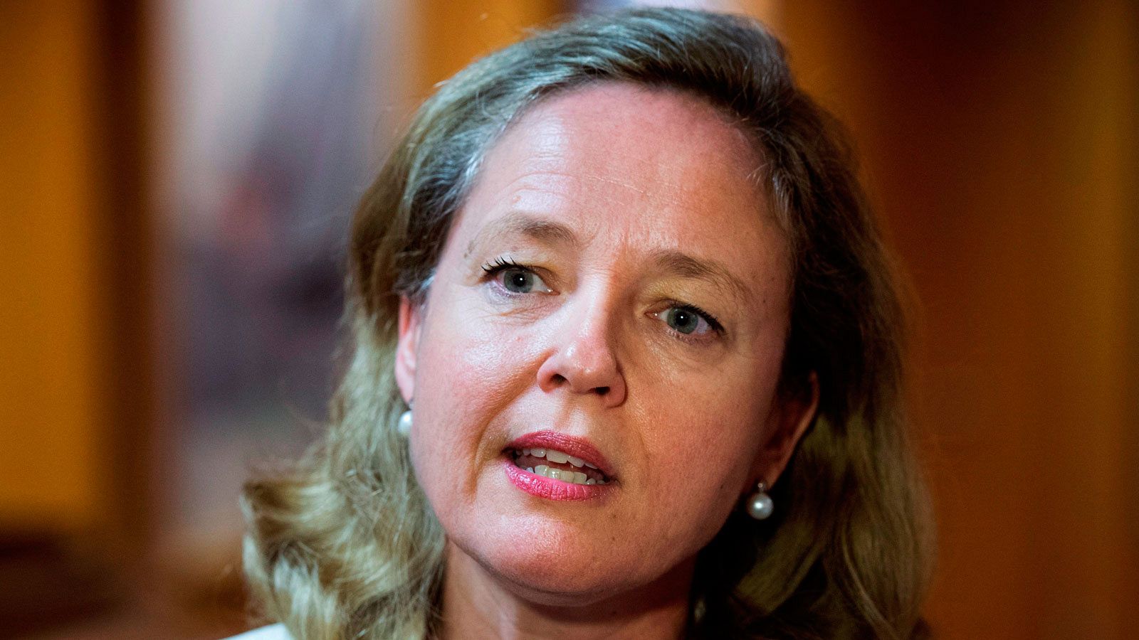 La ministra de Economía en funciones, Nadia Calviño