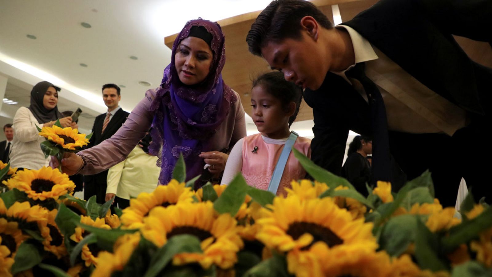 Girasoles y justicia para conmemorar los cinco años sin los 298 pasajeros que viajaban en el vuelo MH17