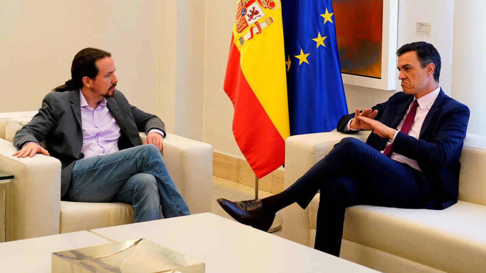  Reunión Sánchez e Iglesias