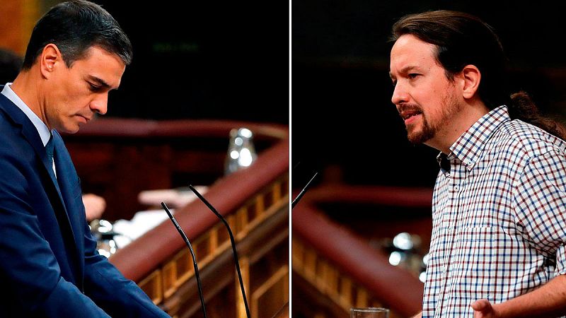 Sánchez e Iglesias, cara a cara en el debate de investidura