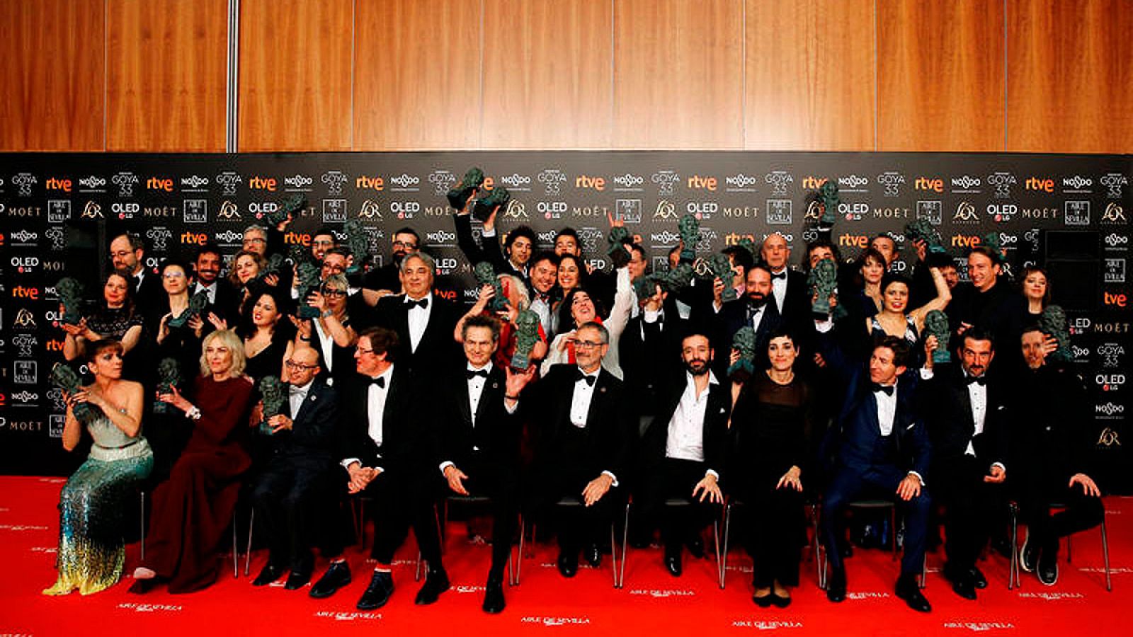 Imagen de todos los ganadores de los Goya 2019