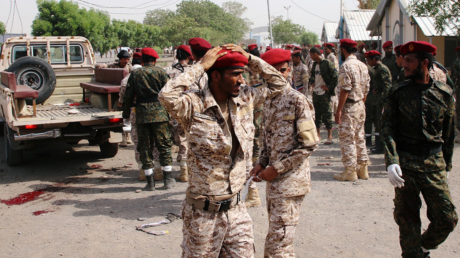 El desfile militar en el puerto de Adén, en Yemen