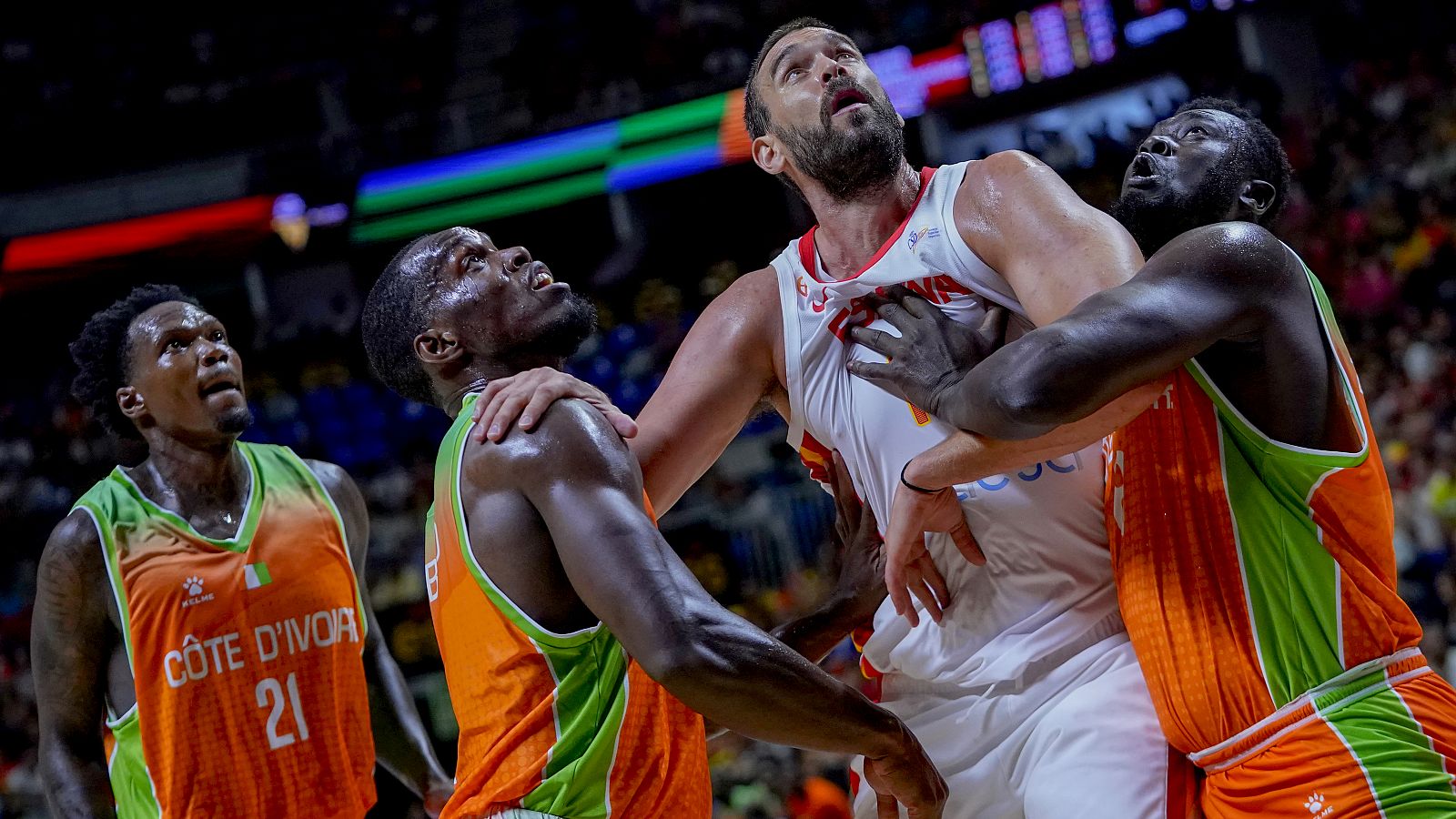 Marc Gasol, en el partido de España ante Costa de Marfil