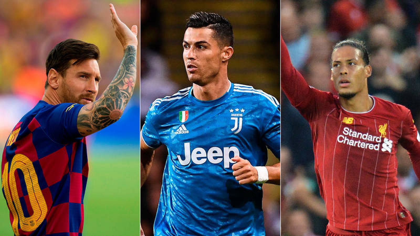 Messi, Cristiano y Van Dijk, candidatos al premio UEFA.