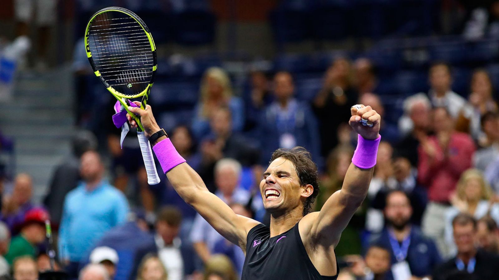 El tenista Rafa Nadal celebrando su victoria en el US Open