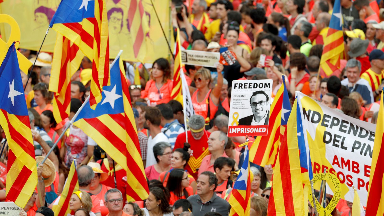 Imagen de archivo de la manifestación de la Diada de 2018.