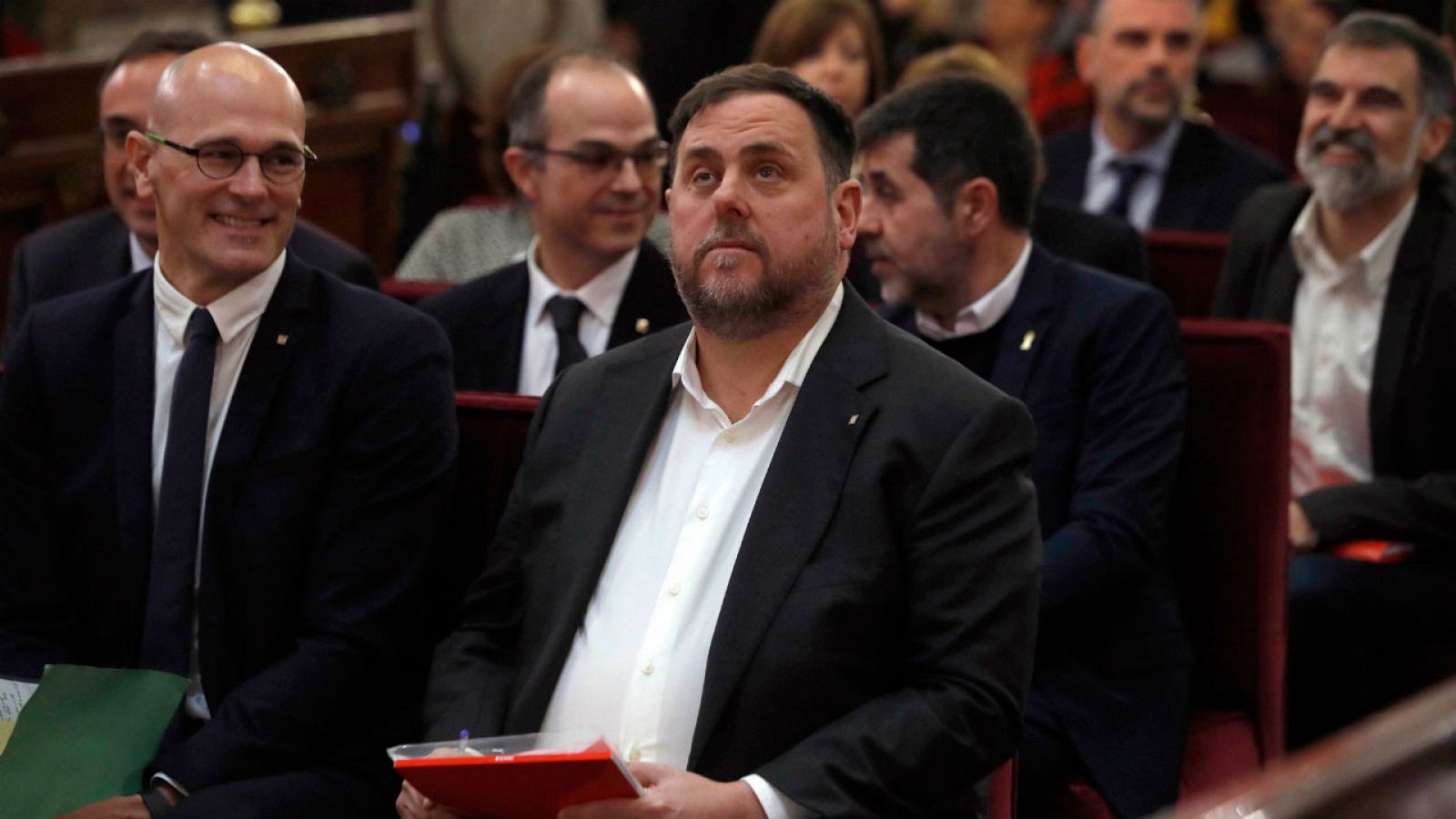 Oriol Junqueras durante la celebración del juicio en el Supremo