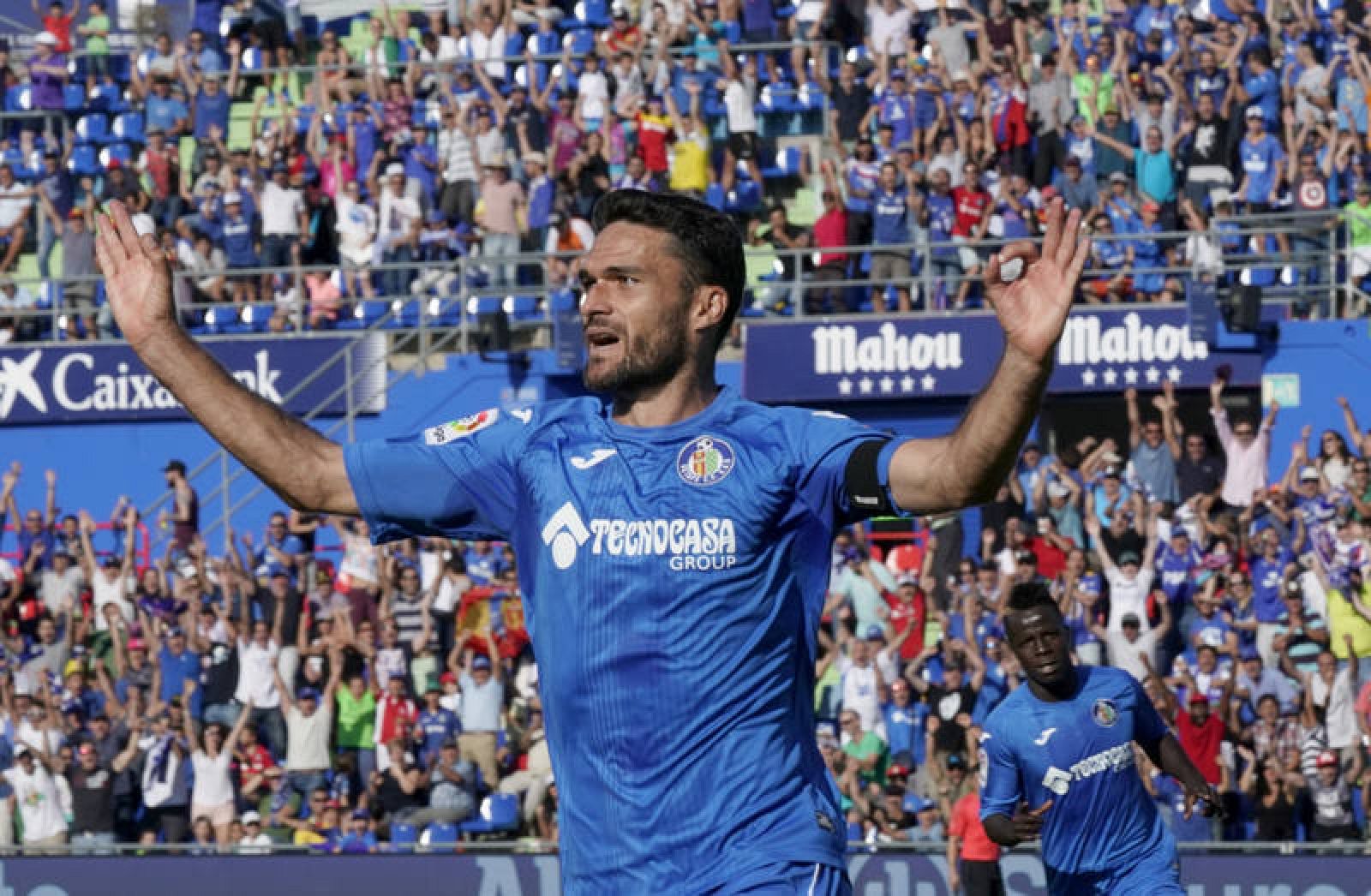 Molina celebra un gol con el Getafe 
