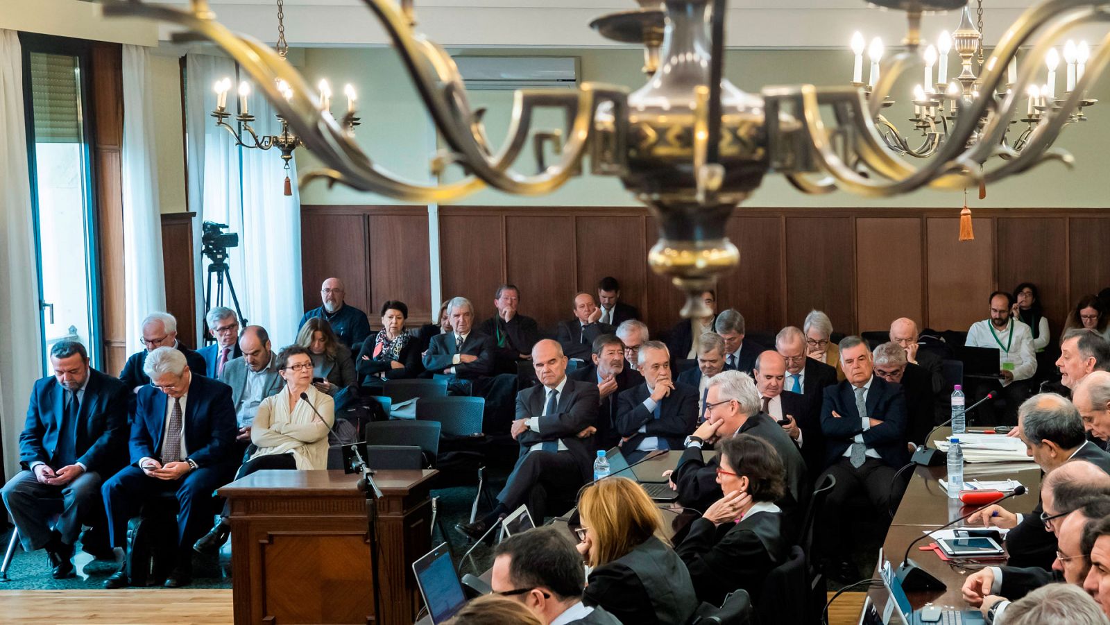 Imagen de la sala donde se celebró el juicio de los ERE el último día de la vista oral