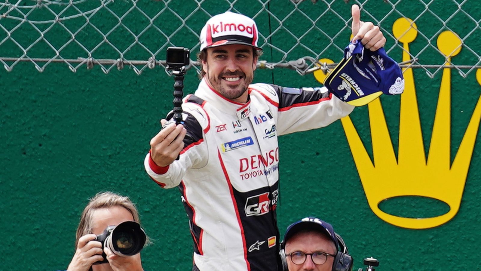 El piloto español Fernando Alonso, celebrando las 24 Horas de Le Mans en imagen de archivo.