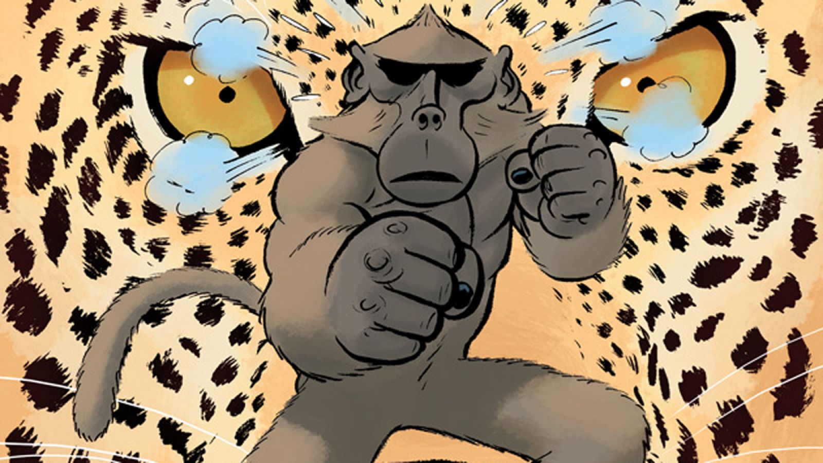 Detalle de la portada de 'Baboon!'