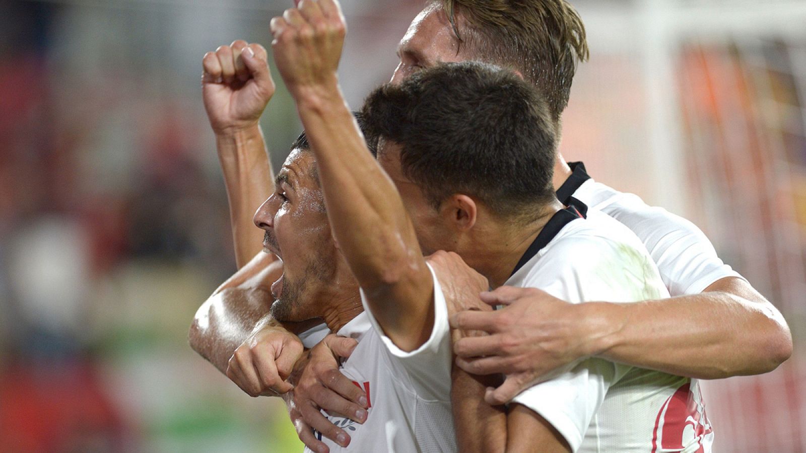 Nolito celebra el gol del empate