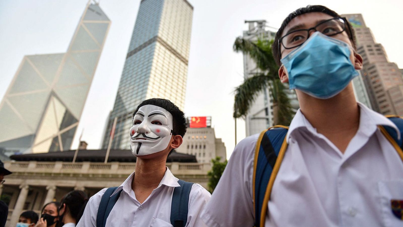 Estudiantes activistas pro-democracia en Hong Kong. Nicolas ASFOURI / AFP