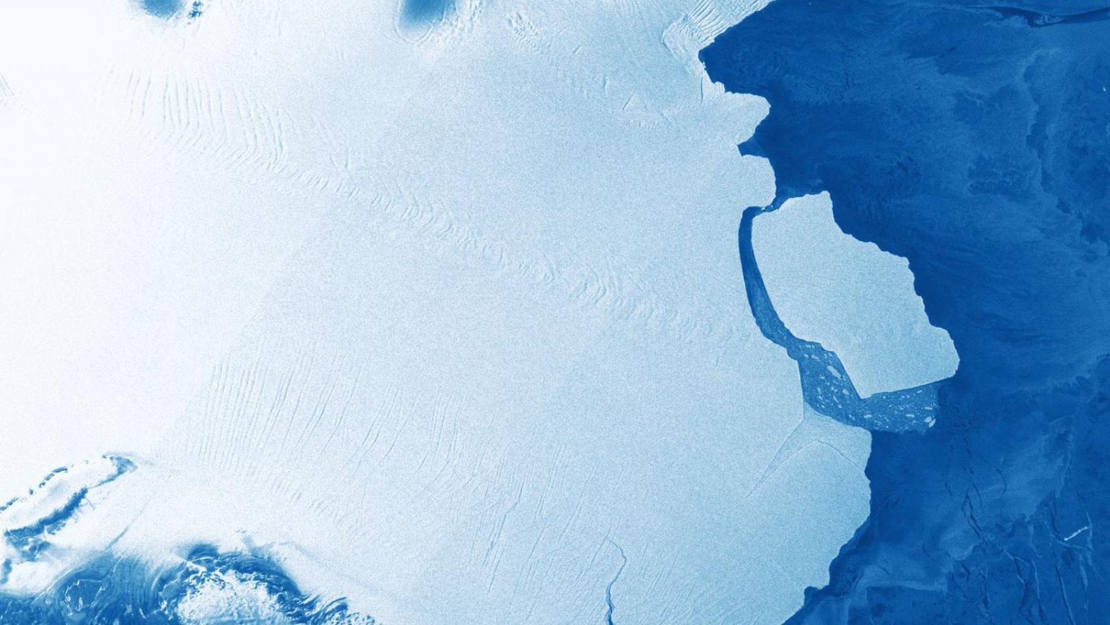 Imagen del iceberg tomada por un satélite del programa Copérnico.