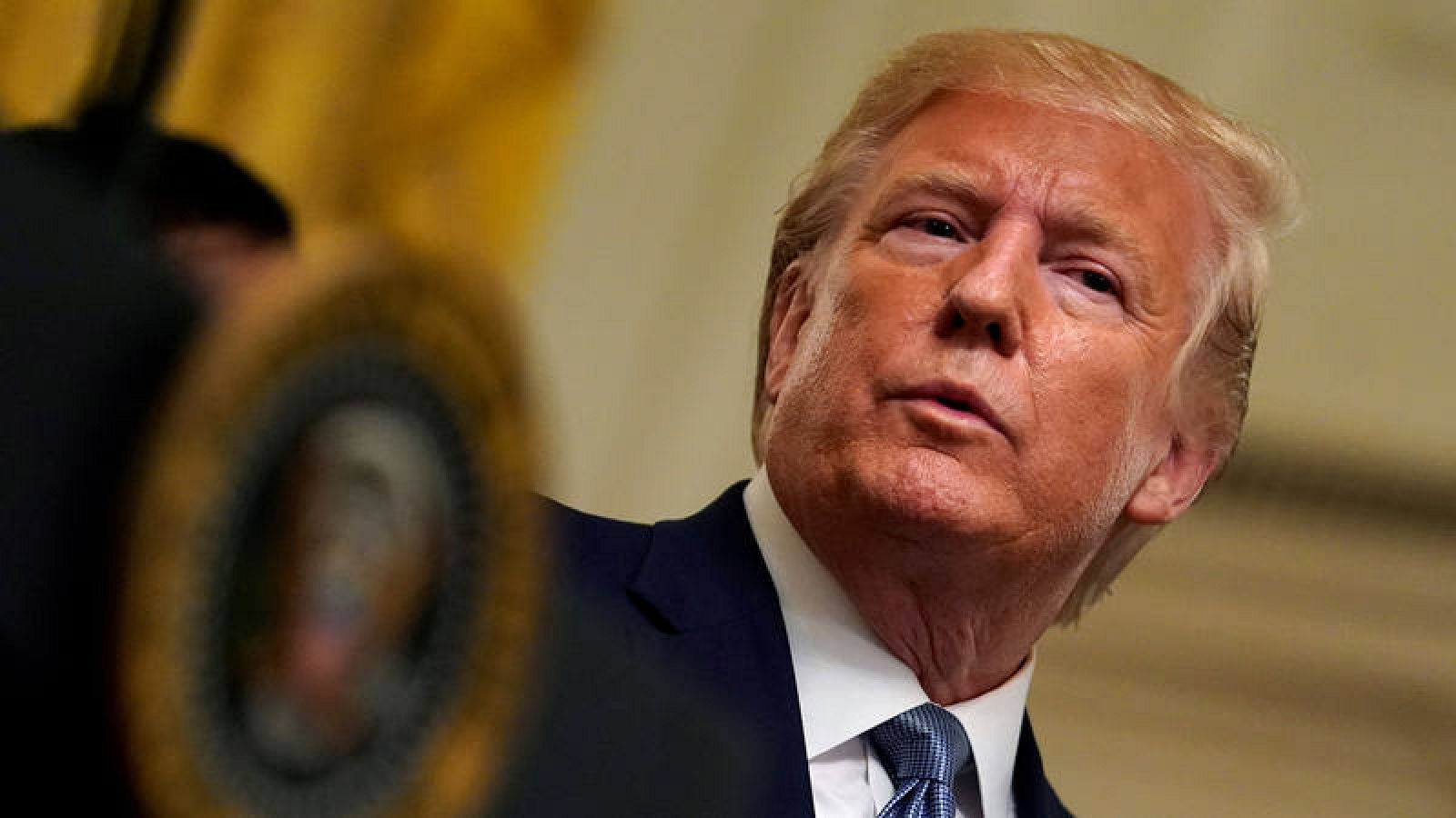 El presidente de EE.UU., Donald Trump, durante una recepción en la Casa Blanca.