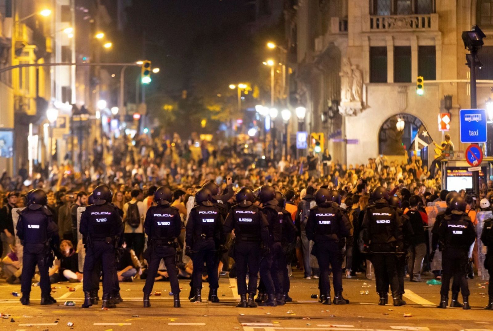  Manifestants a Via Laietana, Barcelona