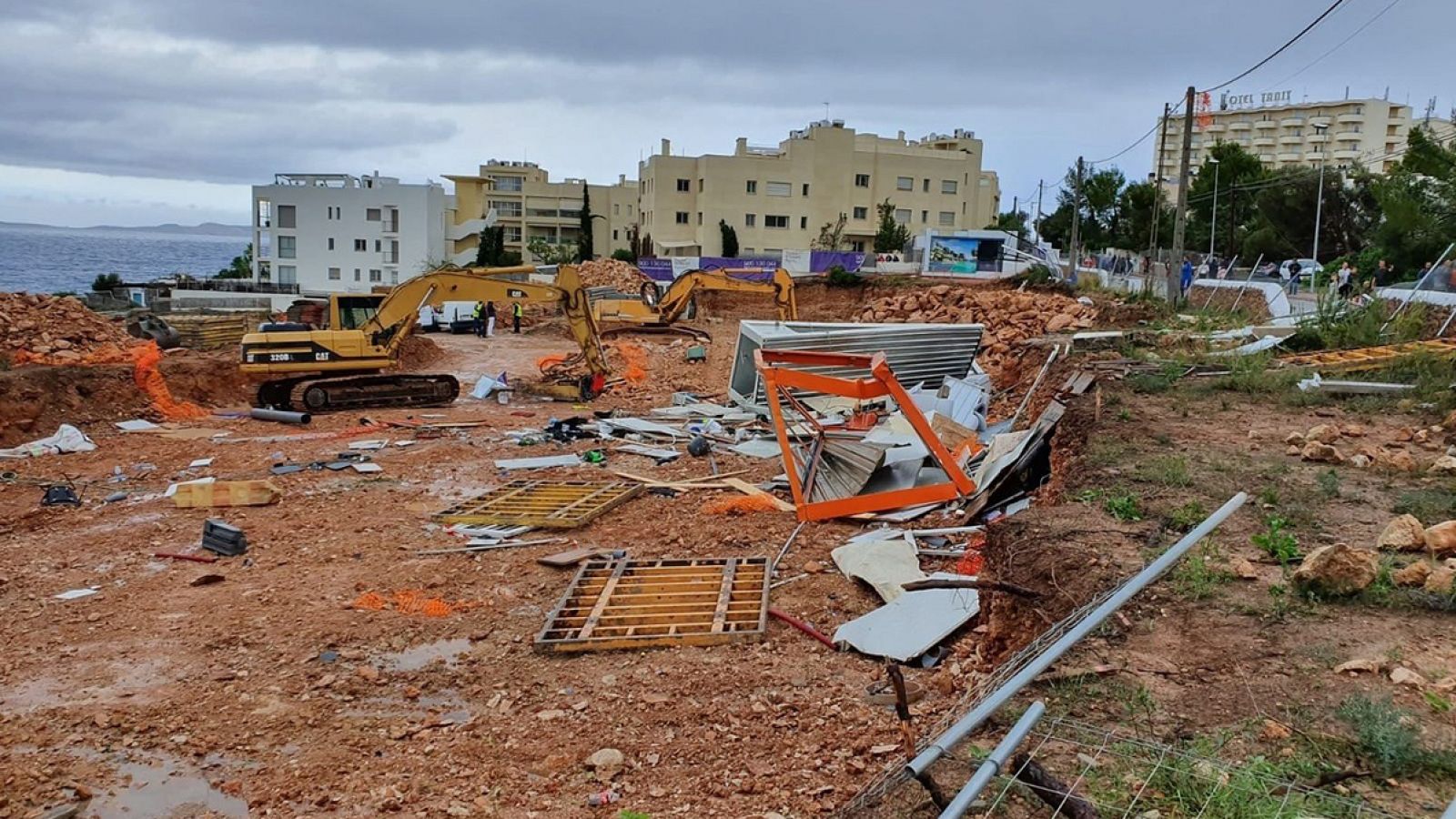 Efectos de un tornado causado por la DANA en Ibiza