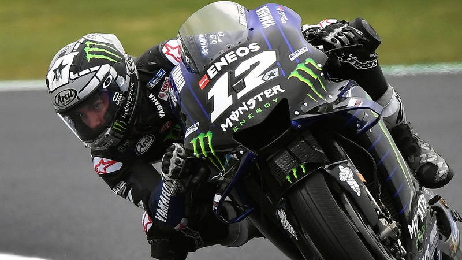 Maverick Viñales, en los entrenamientos libres del GP de Australia.
