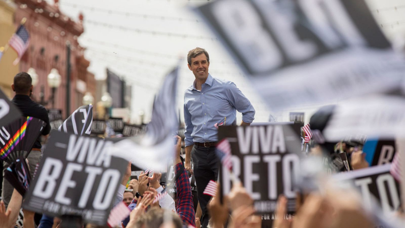 Imagen del 30 de marzo de 2019 de Beto O'Rourke en una acto en El Paso, Texas.