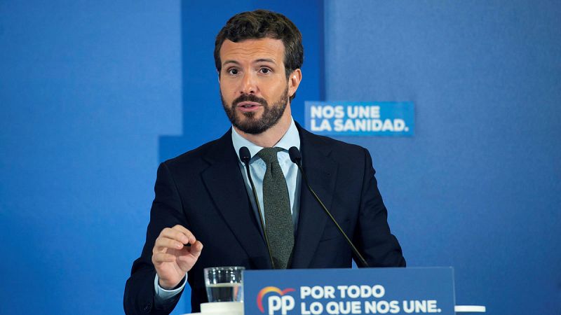 El presidente del Partido Popular, Pablo Casado.