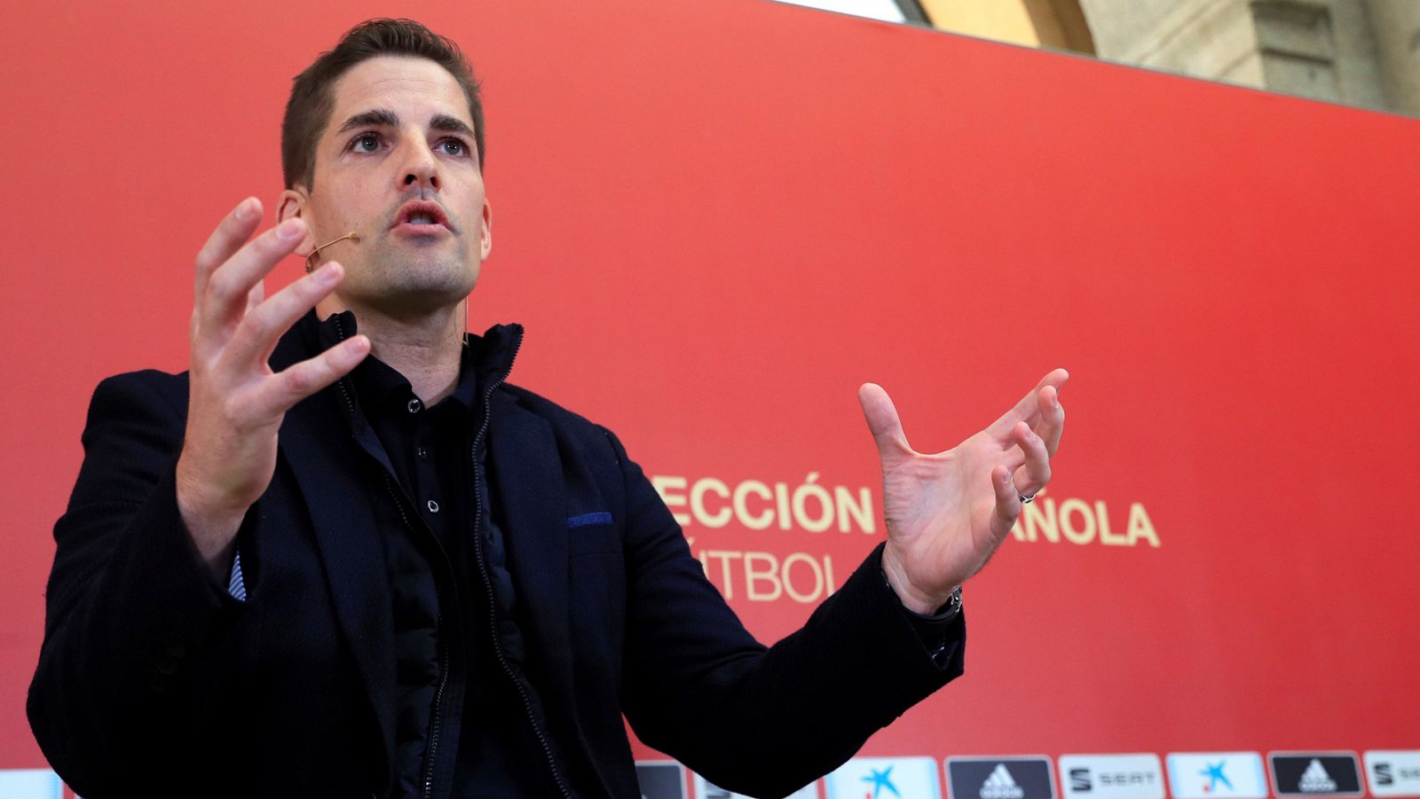 Rueda de prensa del seleccionador, Robert Moreno, en el Museo del Prado.