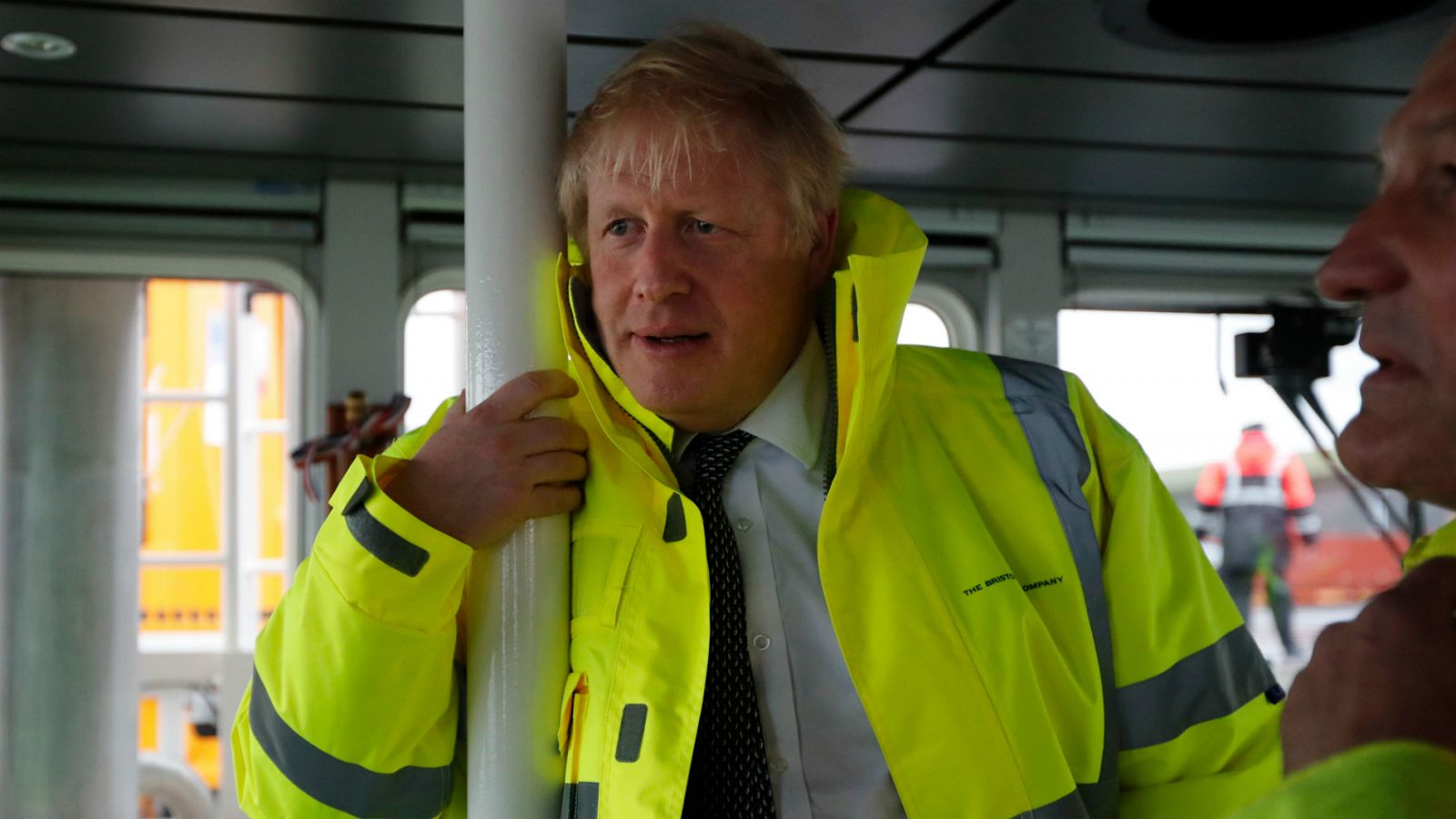 El primer ministro británico, Boris Johnson, este jueves en un acto de campaña