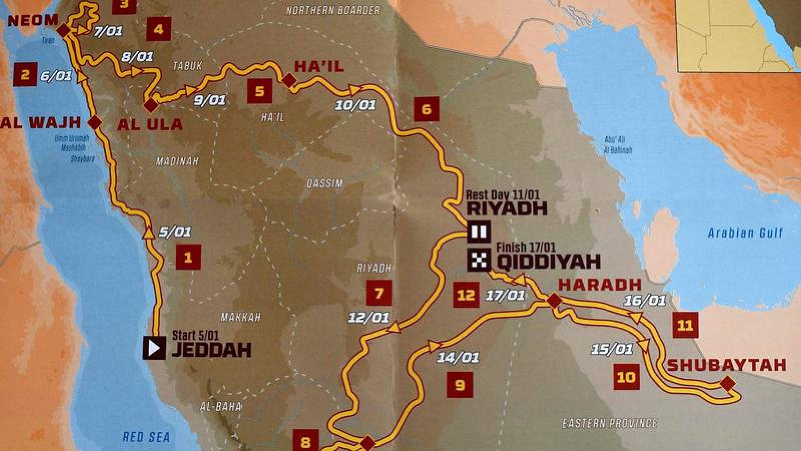 El Dakar 2020 afronta un recorrido "a la africana" en Arabia Saudí 