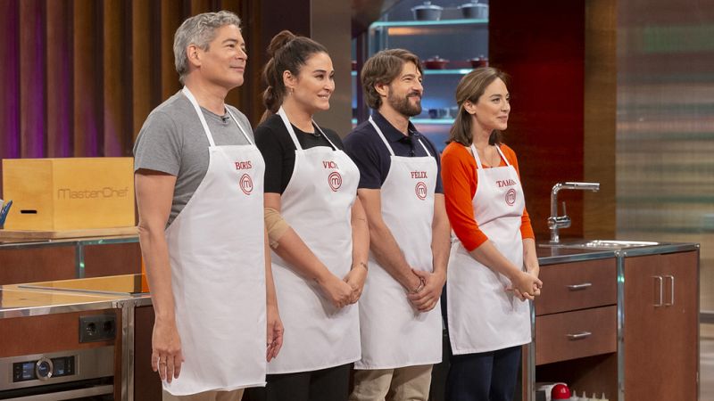 Los finalistas de MasterChef Celebrity 4 durante una de las pruebas