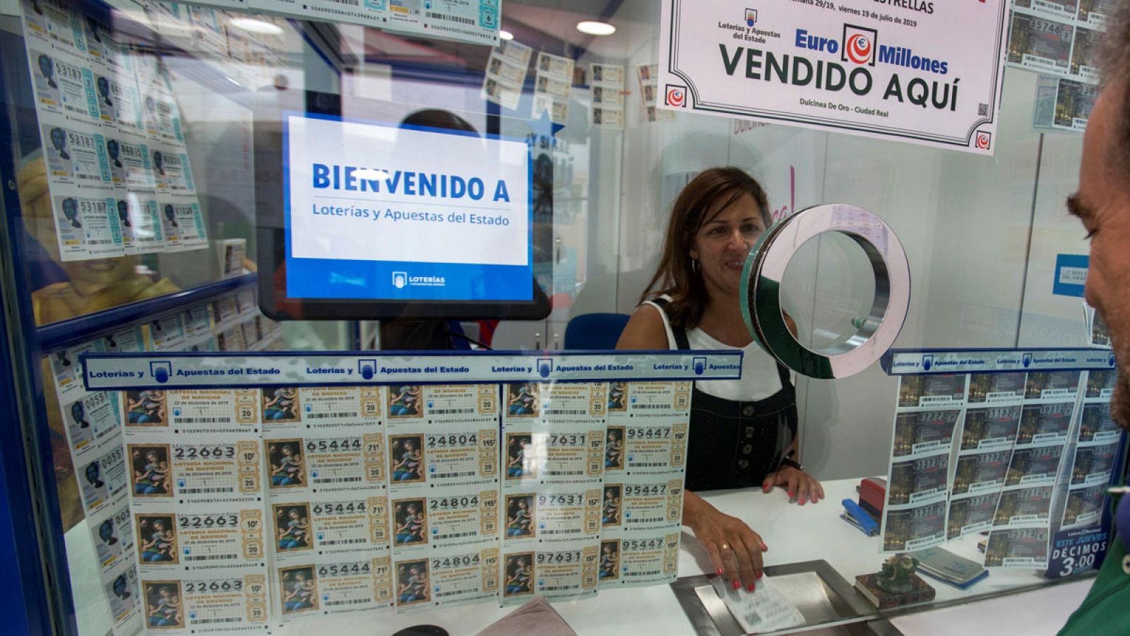 Un despacho de lotería en Cuenca
