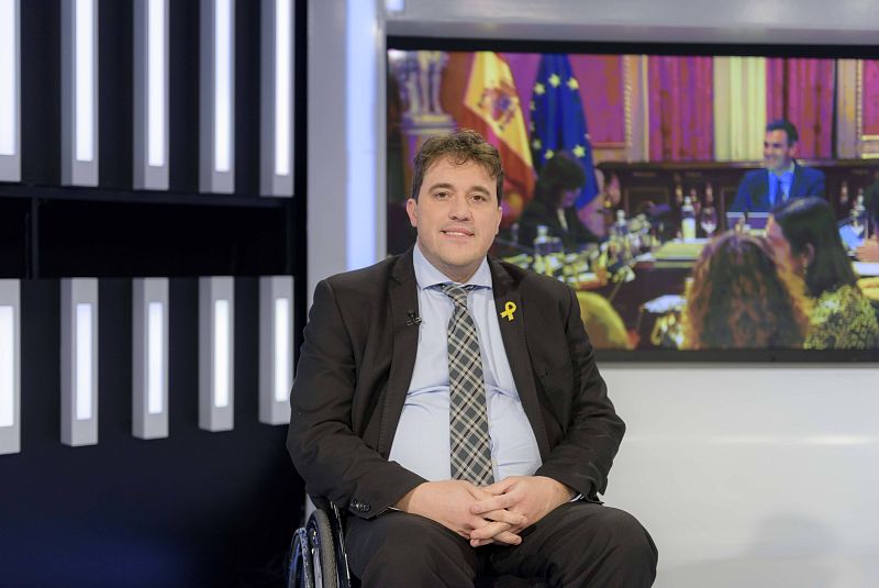 David Bonvehí al plató de 'El Debat de La 1'