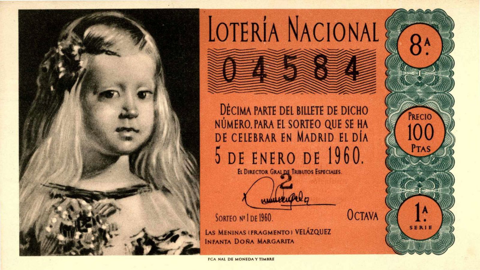 Décimo del sorteo del Niño de 1960 | Curiosidades Lotería de Navidad