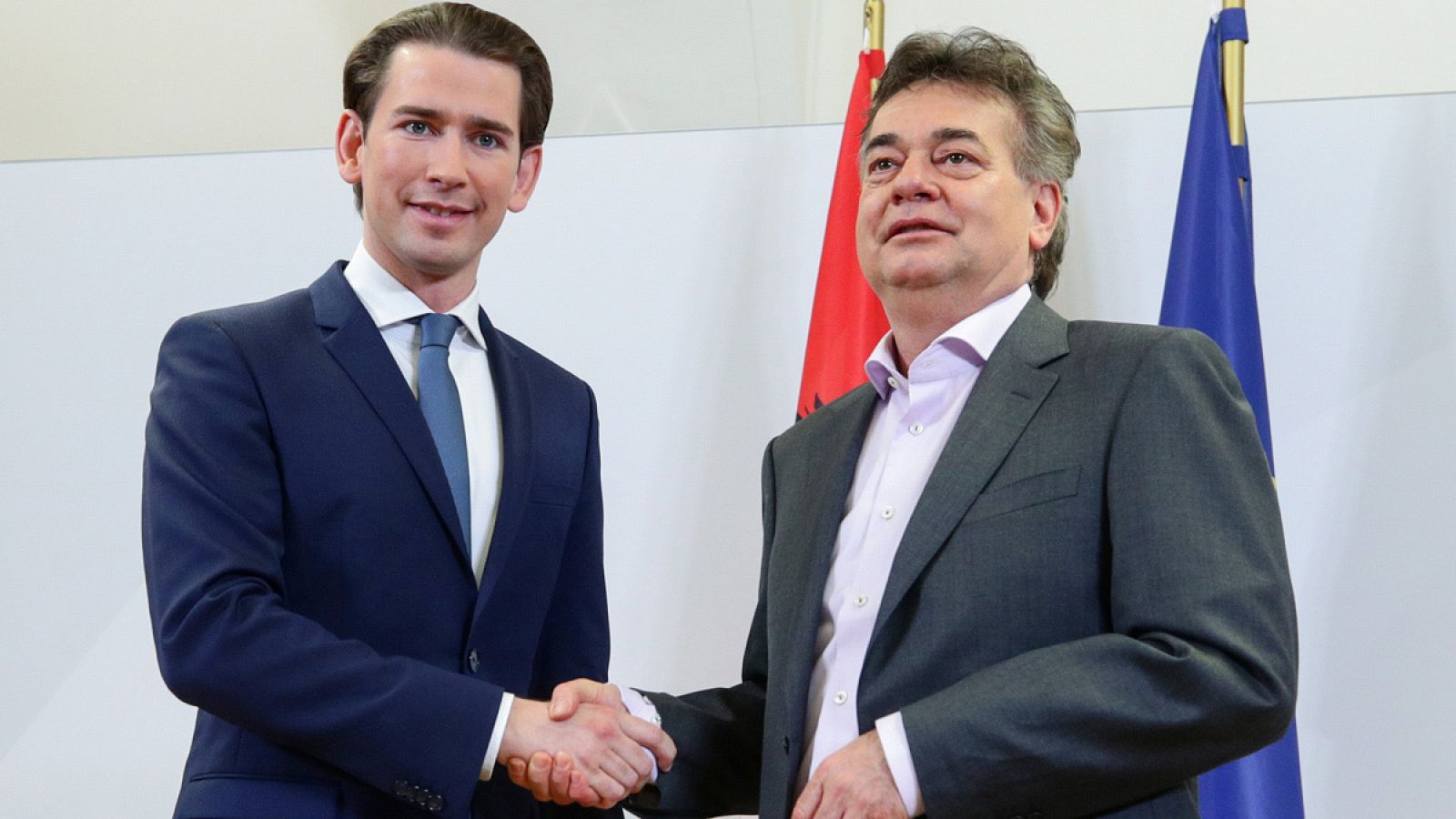 Sebastian Kurz y Werner Kogler han comparecido para anunciar el acuerdo