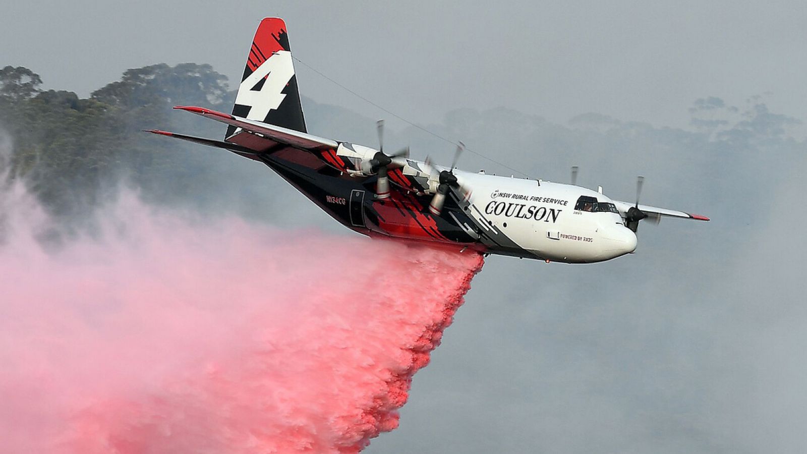 Foto de archivo de un avión cisterna Hércules C-130 del servicio antiincendios de Nueva Gales del Sur (Australia). Foto: SAEED KHAN / AFP