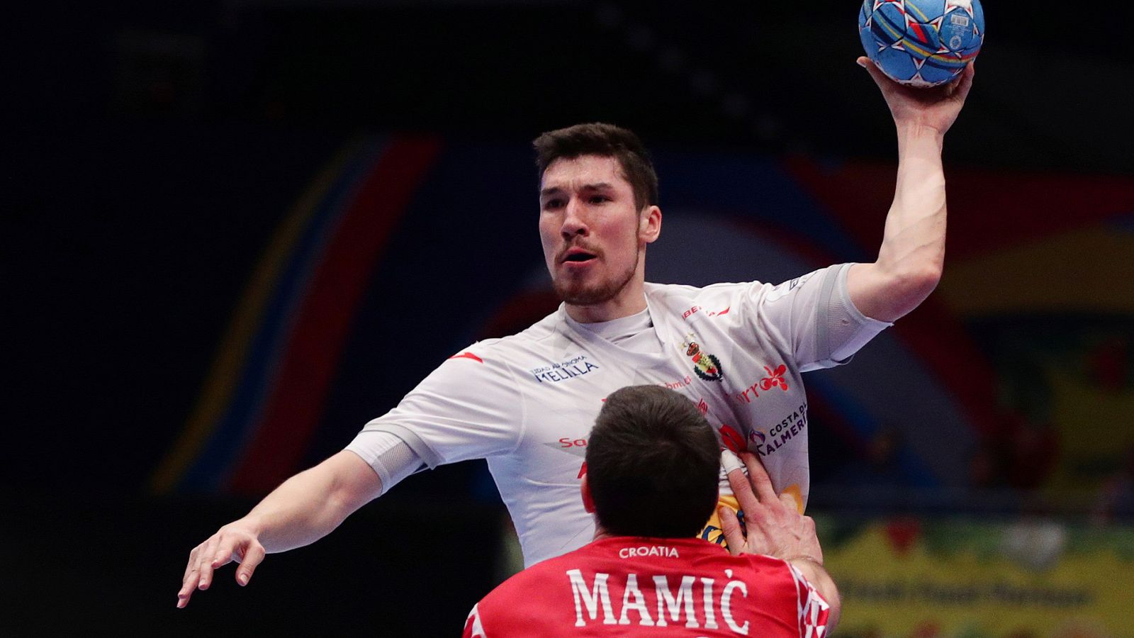 Alex Dujshebaev, en el partido ante Croacia de la 'main round'