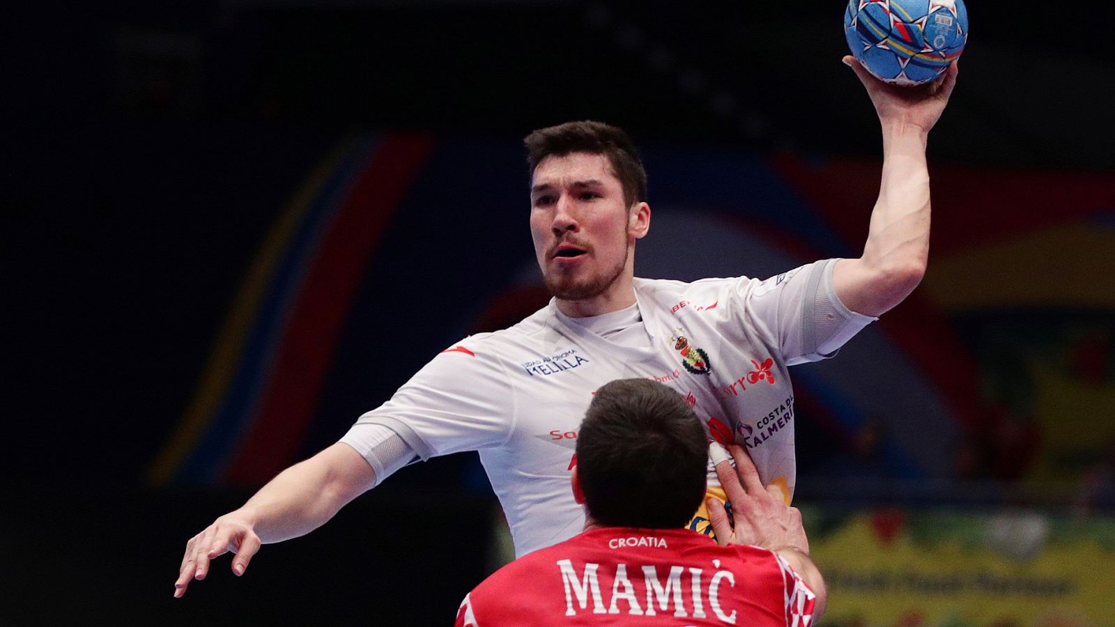 Alex Dujshebaev, en el partido ante Croacia de la 'main round'.