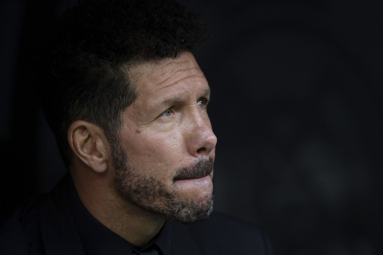 El 'Cholo' Simeone, en el banquillo, durante el partido