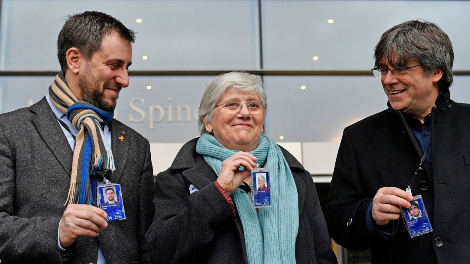 Toni Comín, Clara Ponsatí y Carles Puigdemont