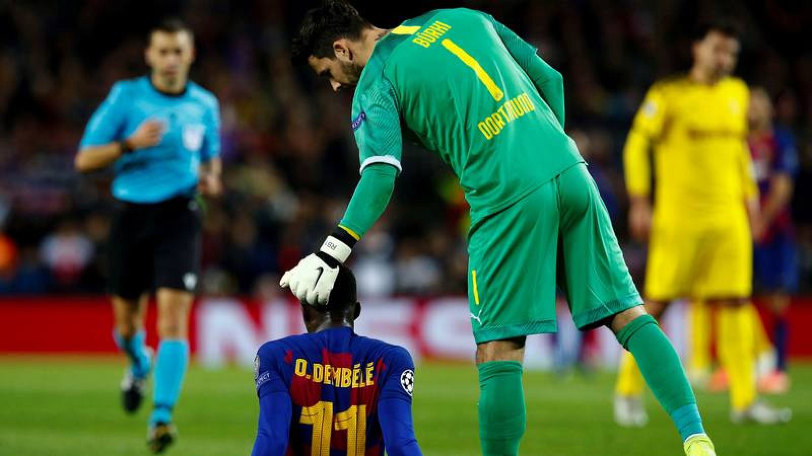 Imagen de Ousemane Dembélé en el partido de Liga de Campeones ante el Borussia Dortmund.
