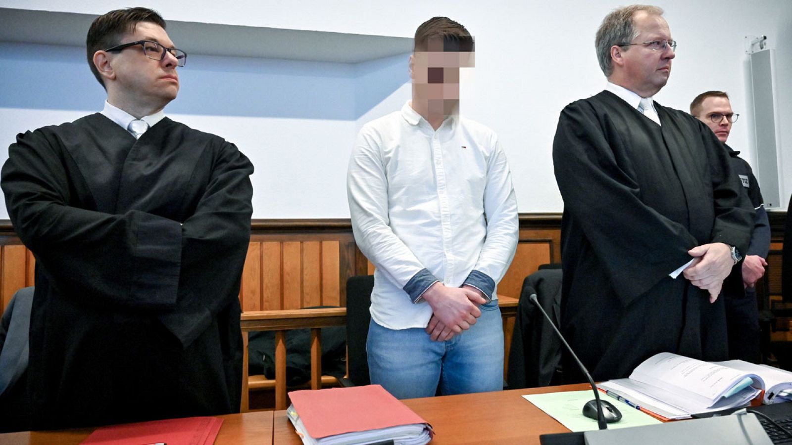 El condenado a cadena perpetua, durante el juicio en Kleve