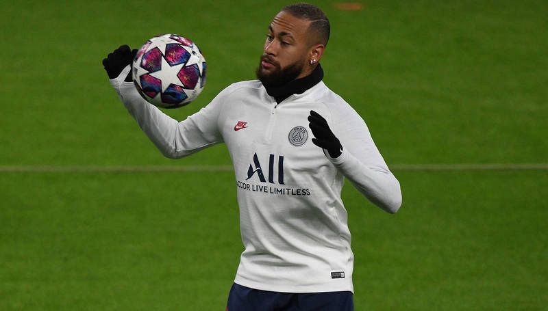 Neymar Jr., en un entrenamiento con el PSG.