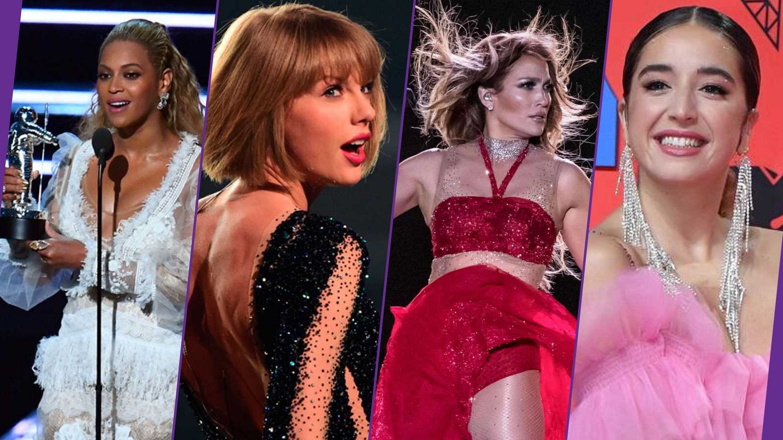 Beyoncé, Taylor Swift, Jennifer López y Lola Índigo