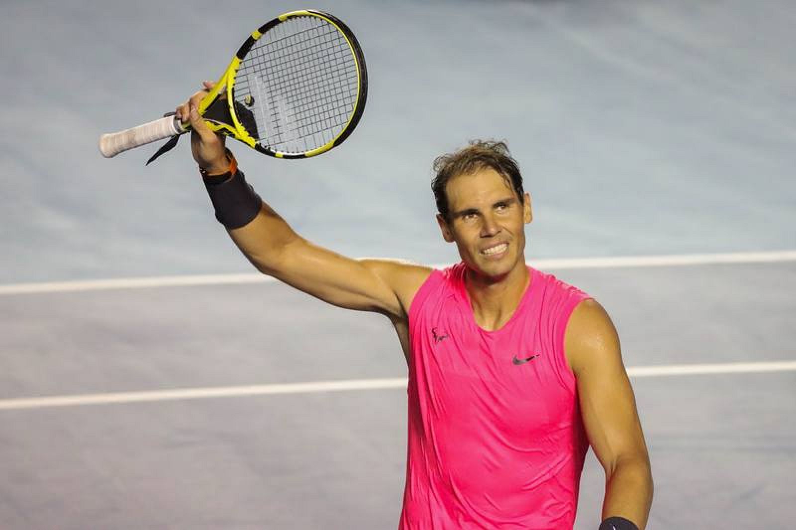 Nadal, tras debutar con victoria en el Abierto Mexicano de Tenis en Acapulco