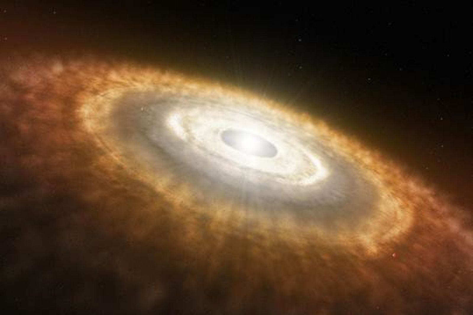 Disco protoplanetario en torno a una estrella joven