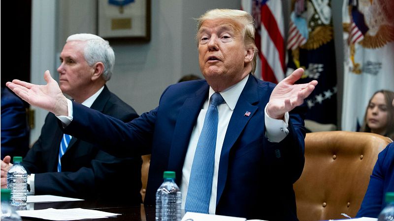 Donald Trump junto al vicepresidente estadounidense Mike Pence