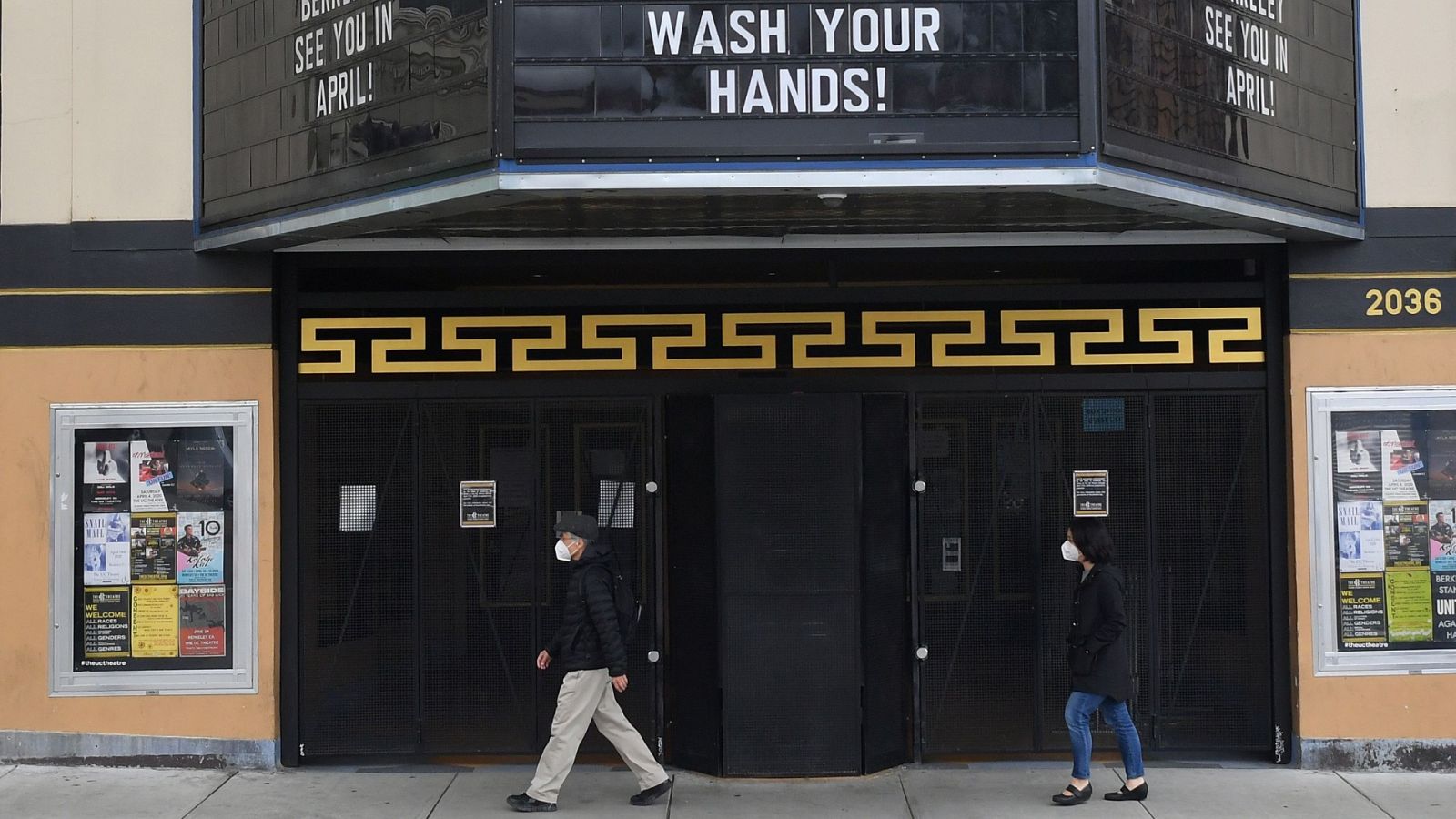 Sala de cine cerrada en Berkeley, California,
