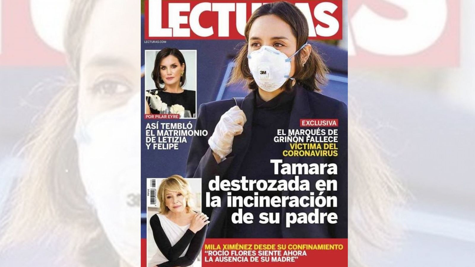 Portada de la revista Lecturas con Tamara Falcó en la incineración de su padre