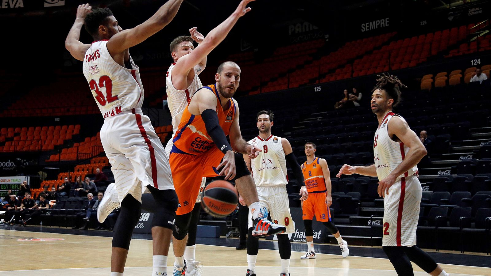 El Valencia Basket - Olimpia Milán, a puerta cerrada